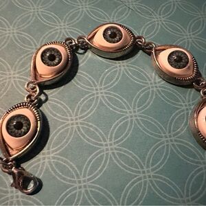 Silver Eye Motif Bracelet